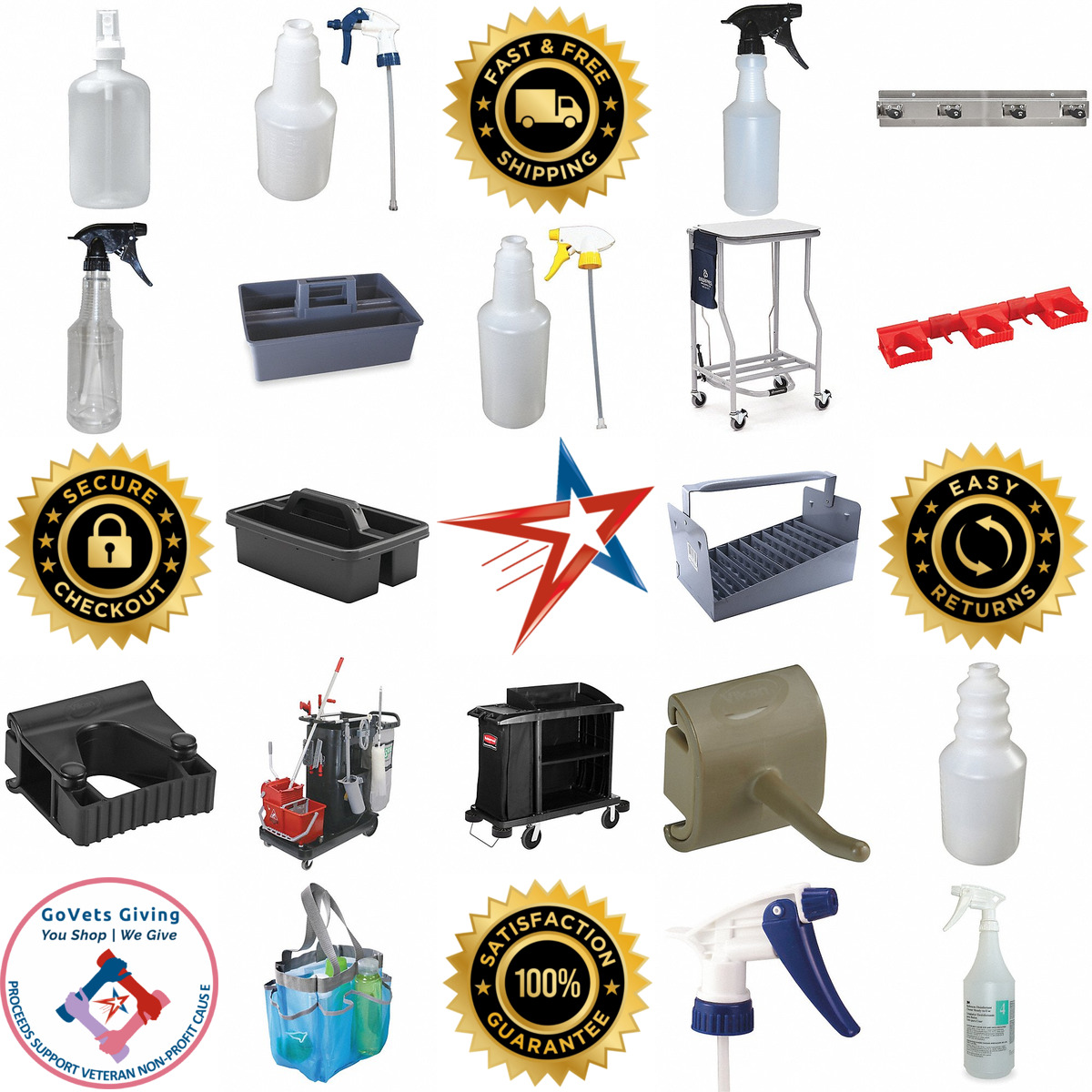 A selection of Janitorial Carts and Supply Holders products on GoVets