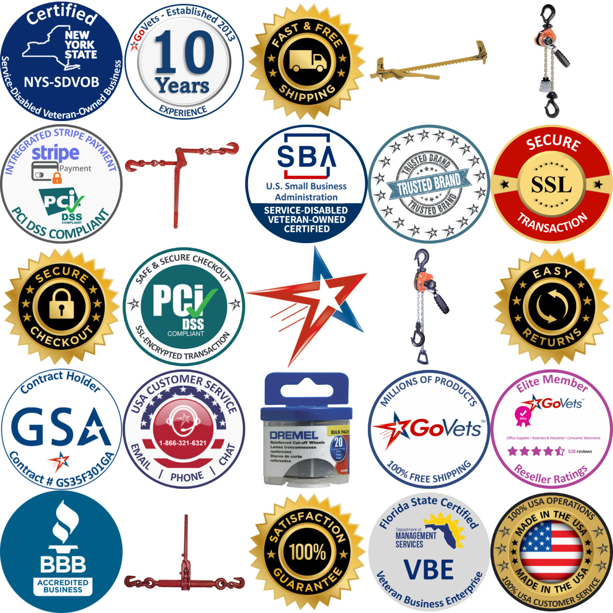 Millions of Products A selection of Hoists and Winches products on GoVets