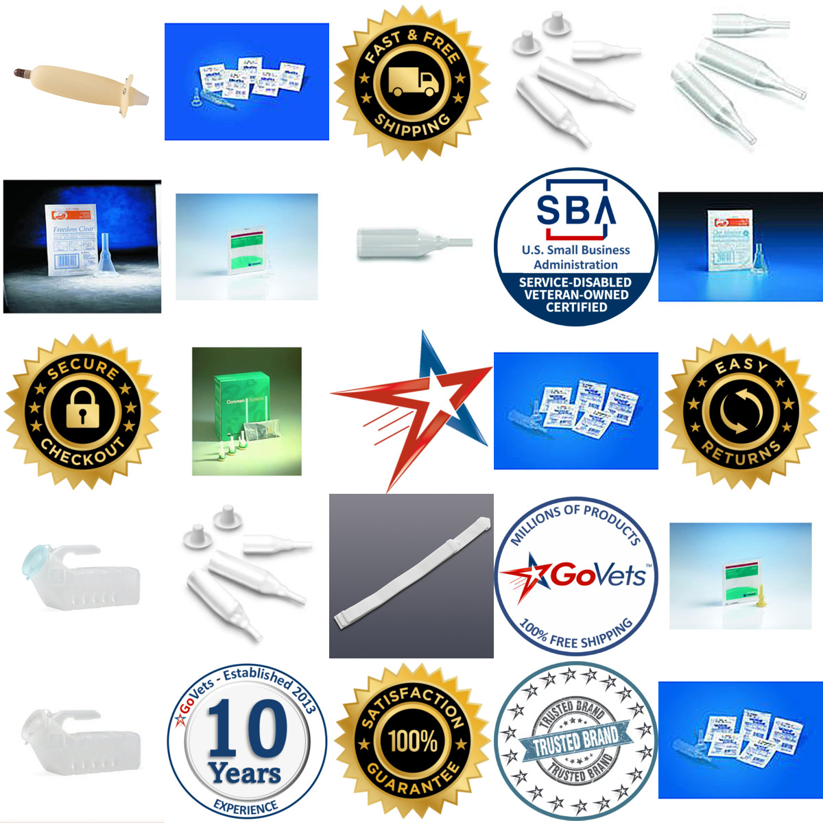 A selection of Urology and Ostomy products on GoVets