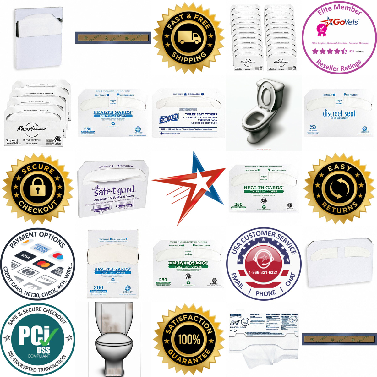 A selection of Toilet Seat Covers products on GoVets