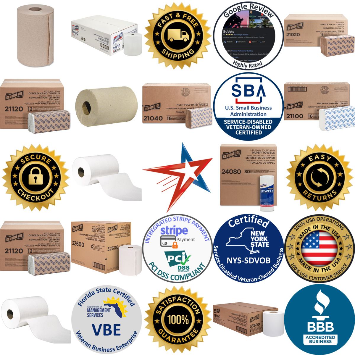 Millions of Products A selection of Genuine Joe products on GoVets