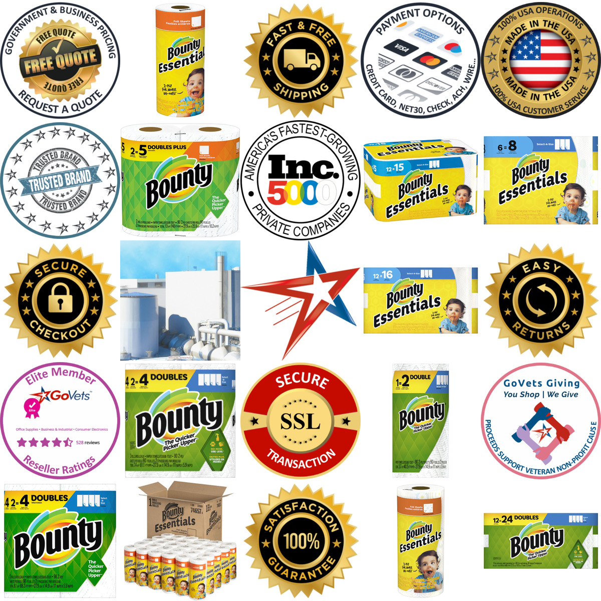 A selection of The Procter and Gamble Company products on GoVets