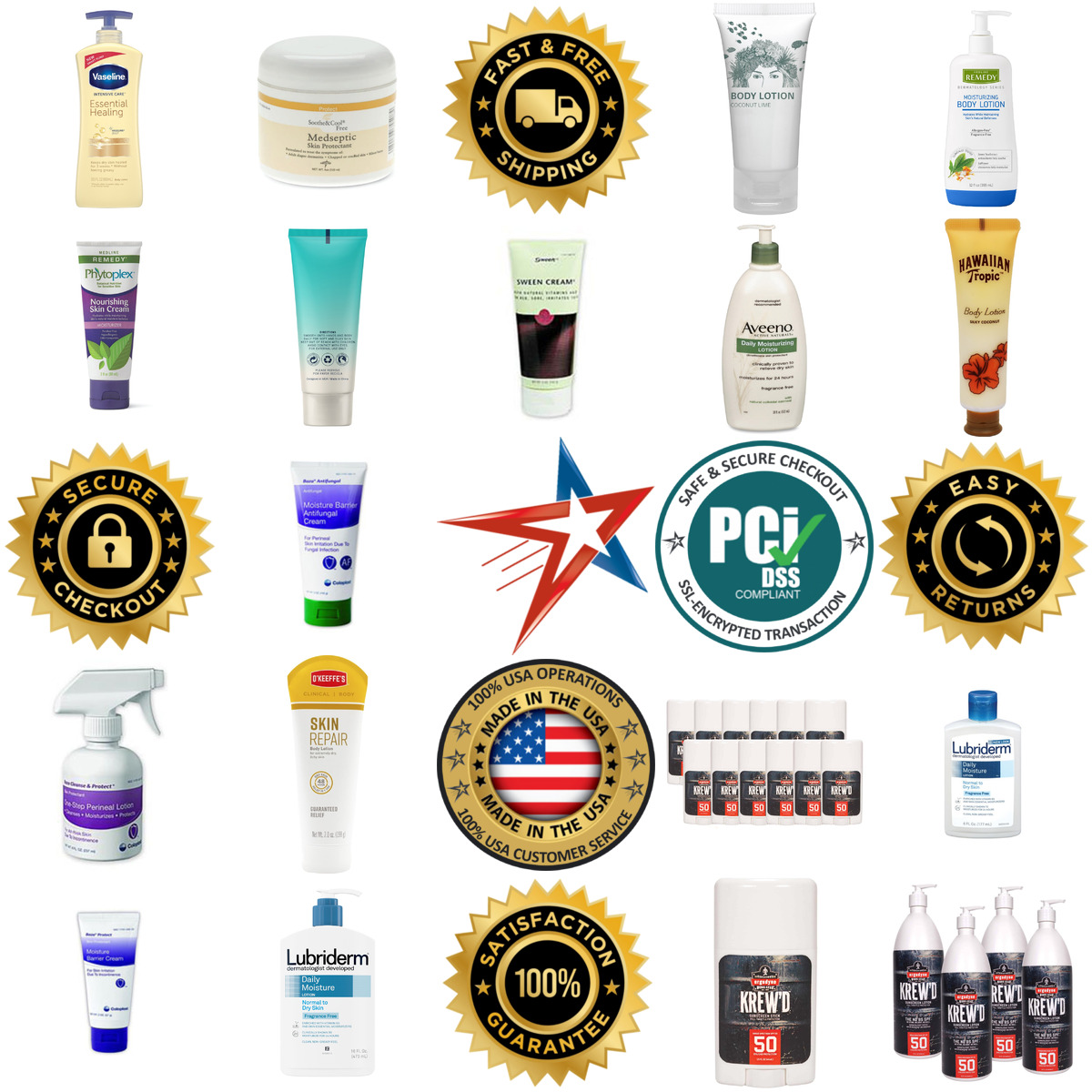 A selection of Lotion products on GoVets