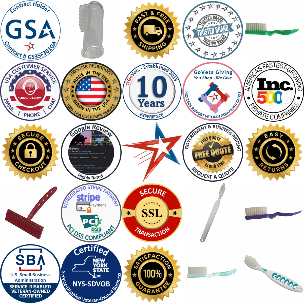 A selection of Correctional Facility Toothbrushes and Razors products on GoVets