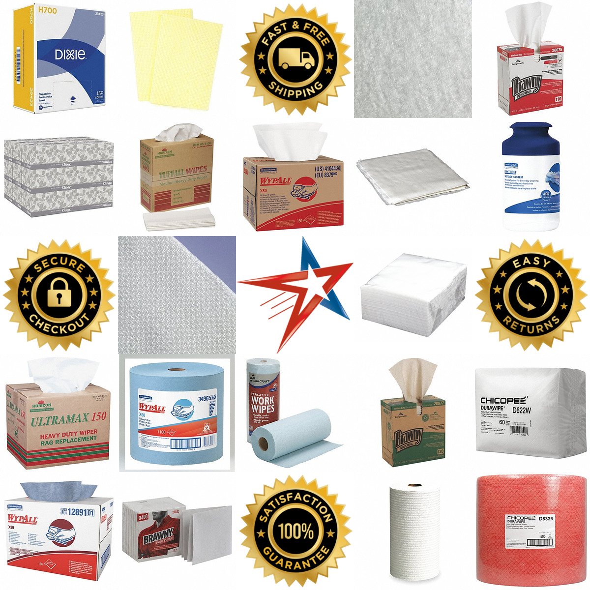 A selection of Disposable Towels and Dry Wipes products on GoVets