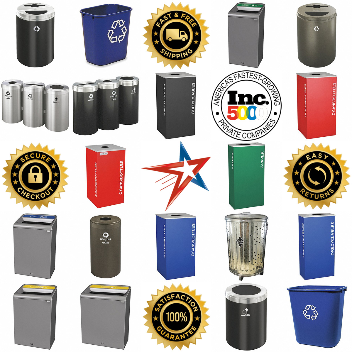 A selection of Recycling Bins and Containers products on GoVets