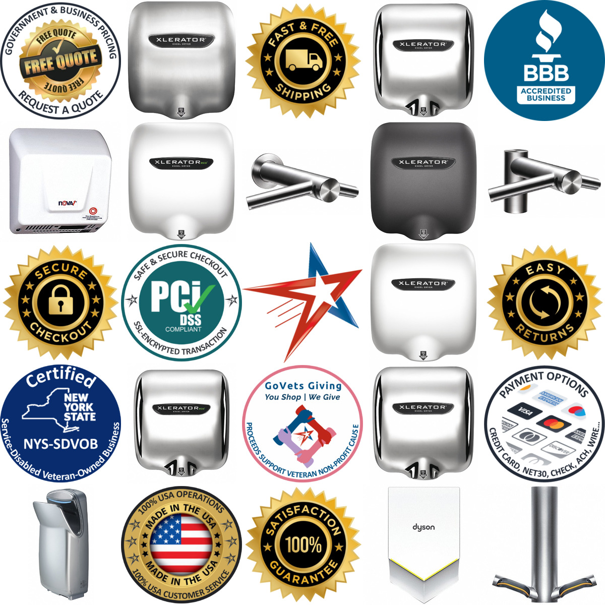 A selection of Hand Dryers products on GoVets