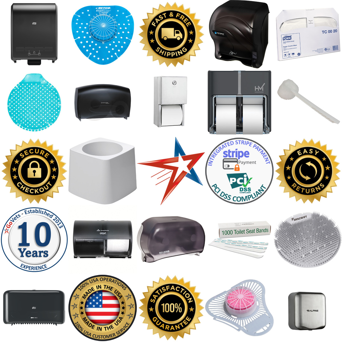 Millions of Products A selection of Restroom Supplies products on GoVets