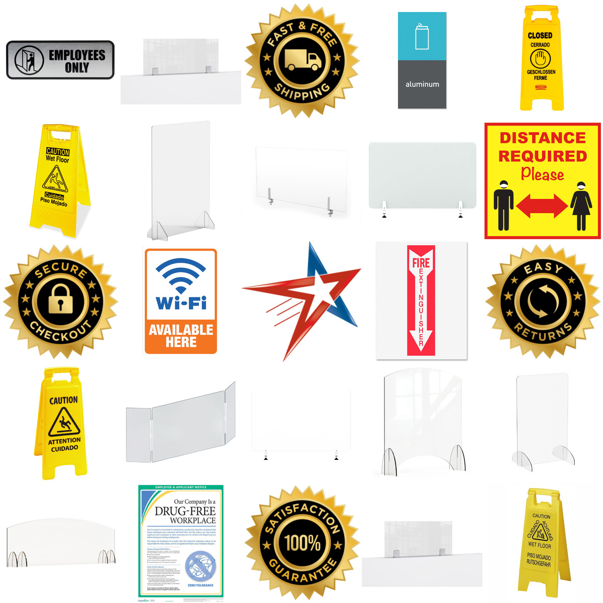 A selection of Facility Safety products on GoVets
