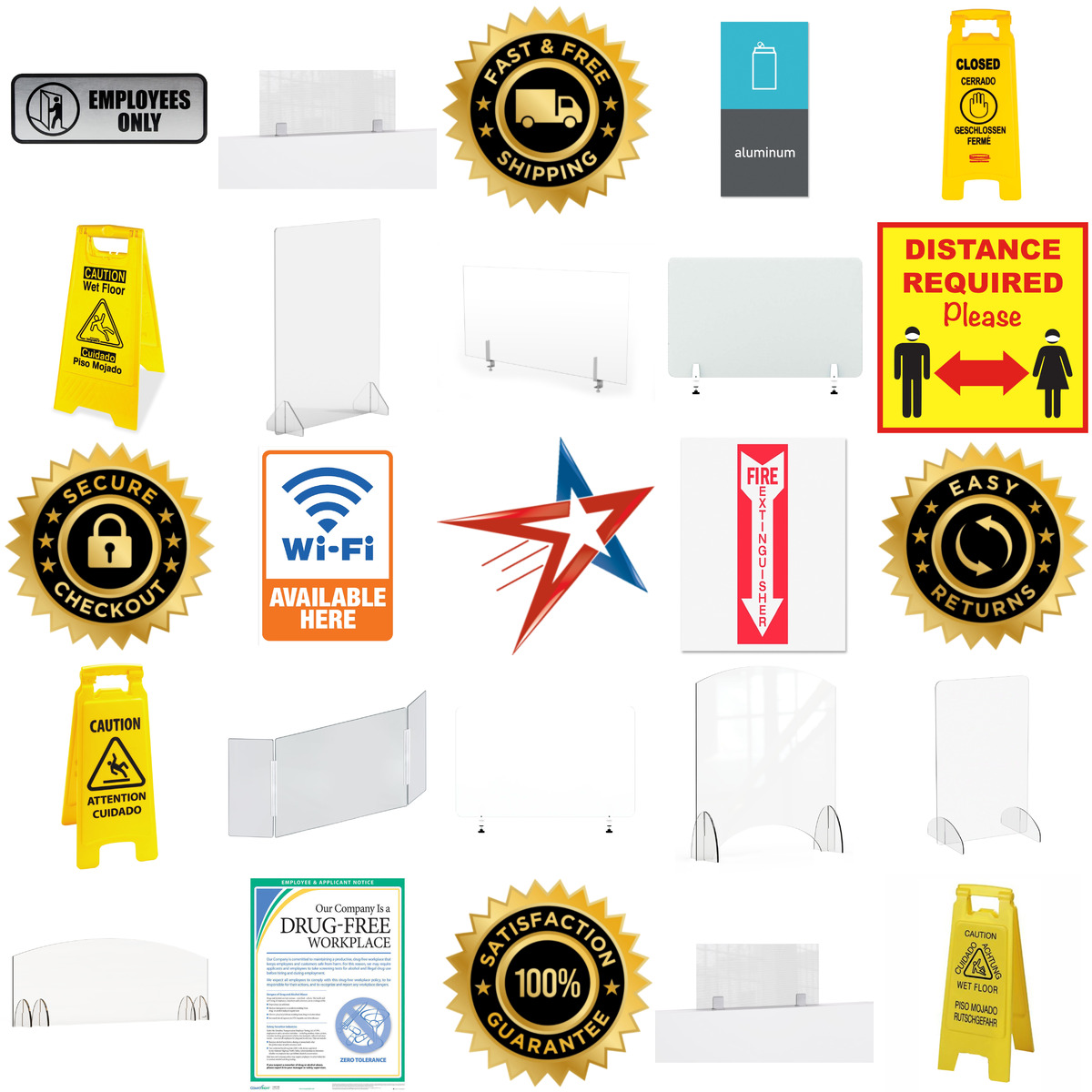 Millions of Products A selection of Facility Safety products on GoVets