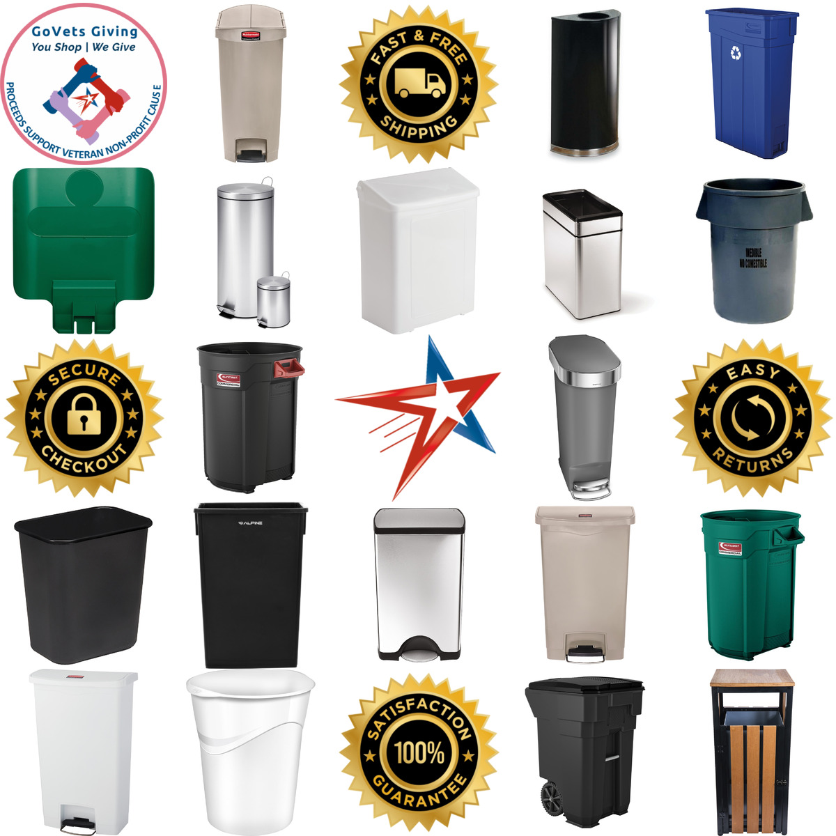 Millions of Products A selection of Trash Cans products on GoVets