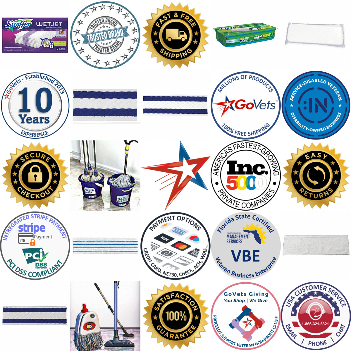 A selection of Disposable Mop Pads products on GoVets