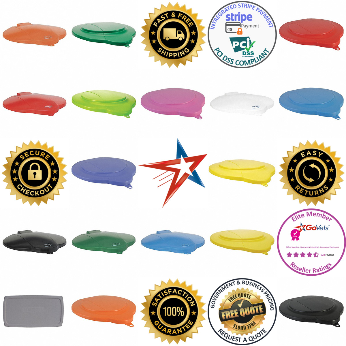 A selection of Lids For Buckets and Pails products on GoVets
