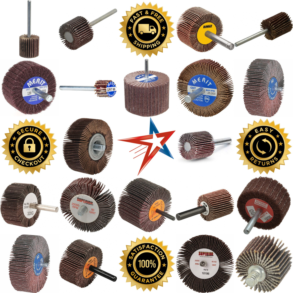 A selection of Mounted Flap Wheels products on GoVets