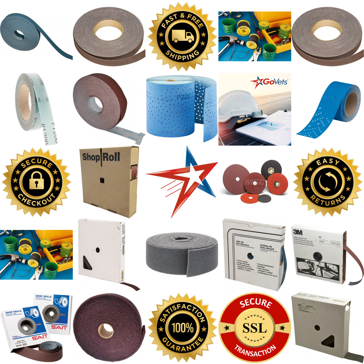 A selection of Rolls Cords and Tape products on GoVets