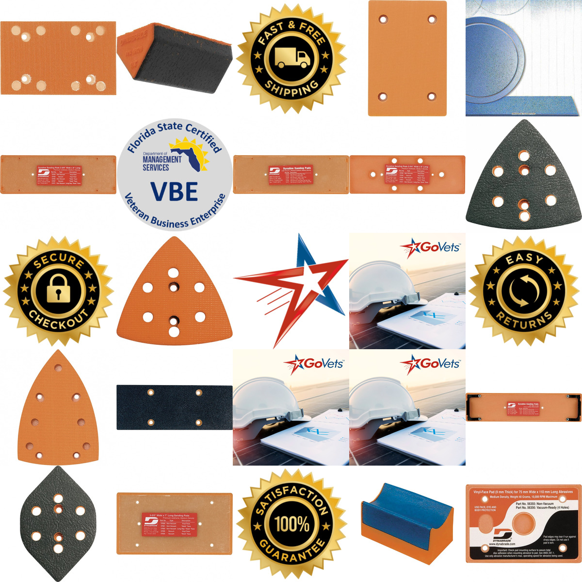 A selection of Sheet and Non Round Backing Pads products on GoVets