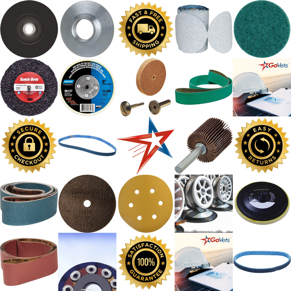 A selection of Coated and Non Woven Abrasives products on GoVets
