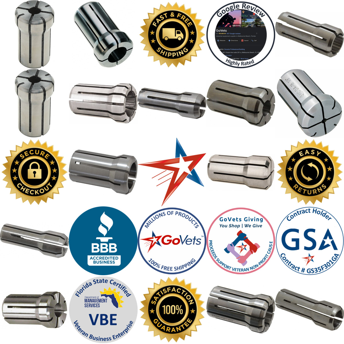 A selection of Double Angle Collets products on GoVets