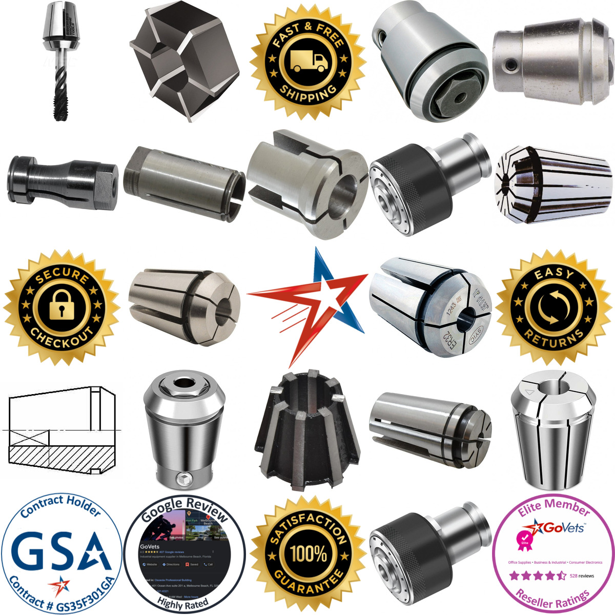 A selection of Tap Collets products on GoVets