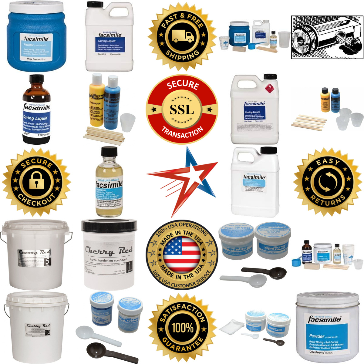 A selection of Casting and Facsimile Compounds products on GoVets