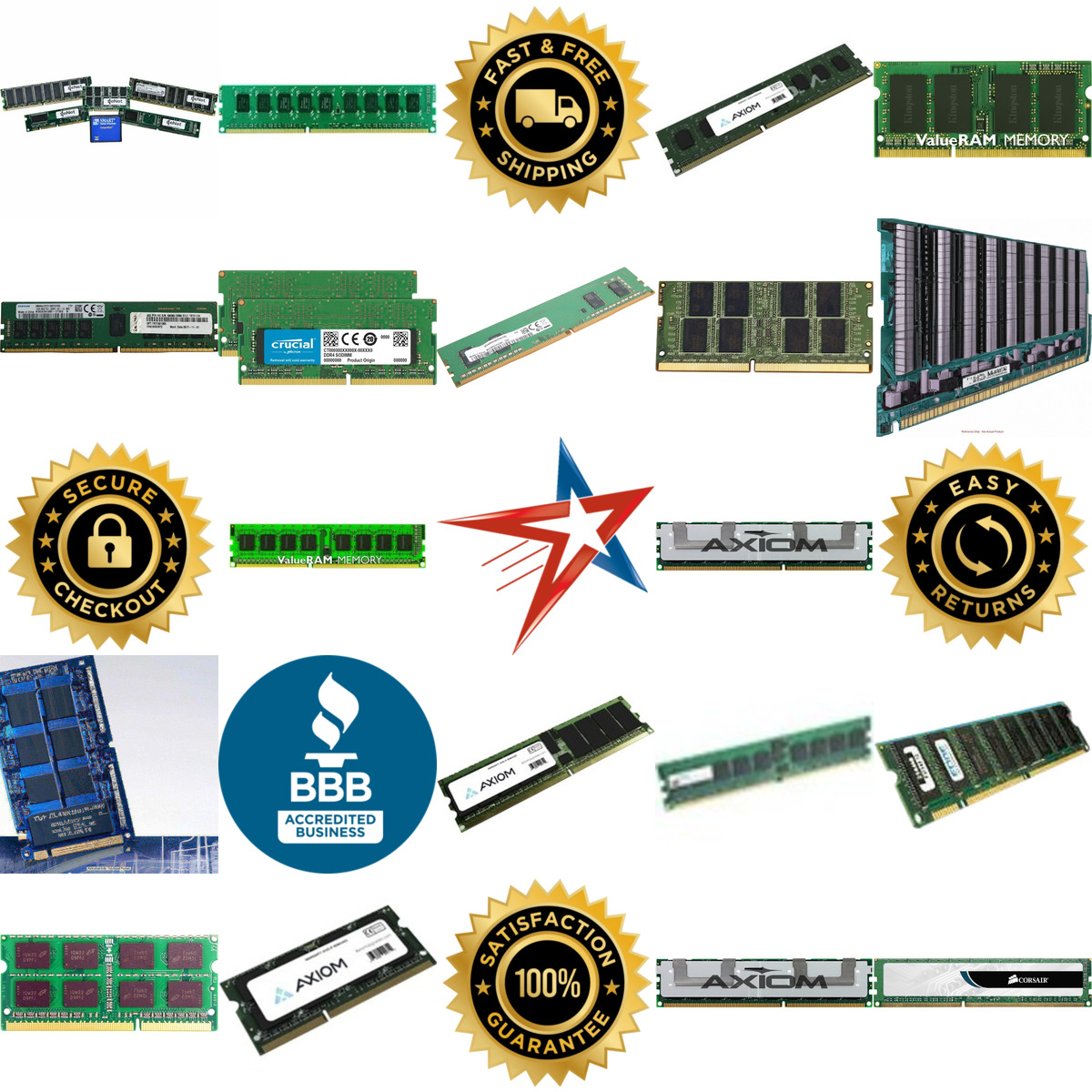 A selection of Server Memory products on GoVets