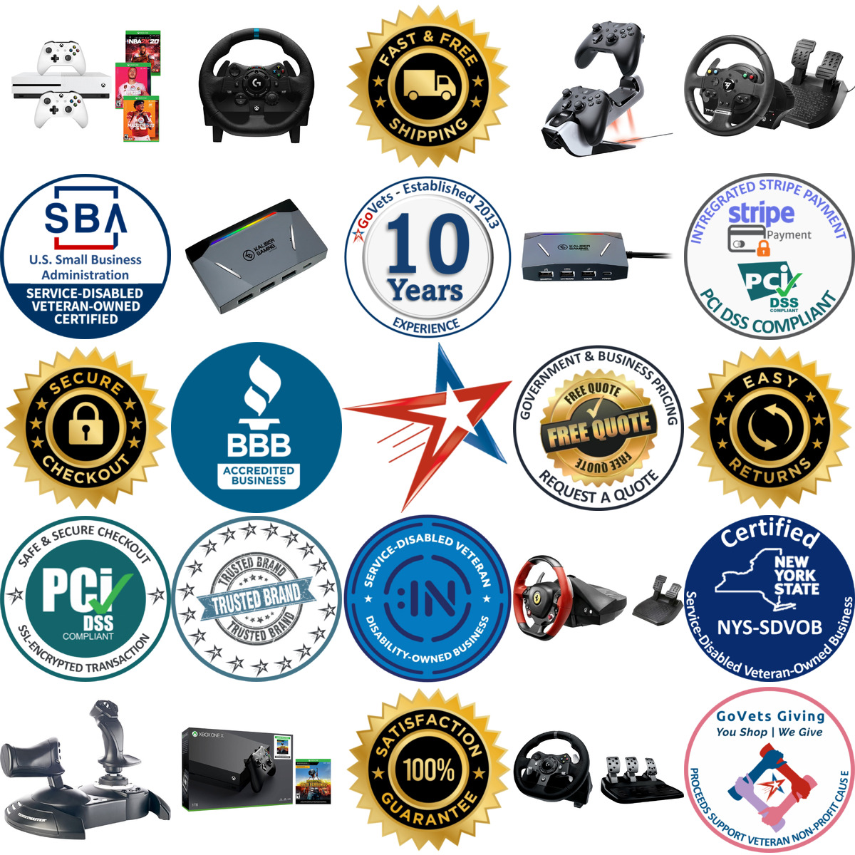 A selection of Xbox products on GoVets