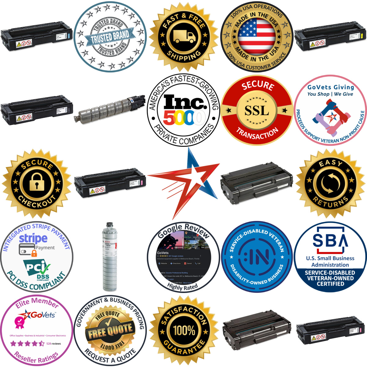 Millions of Products A selection of Ricoh products on GoVets