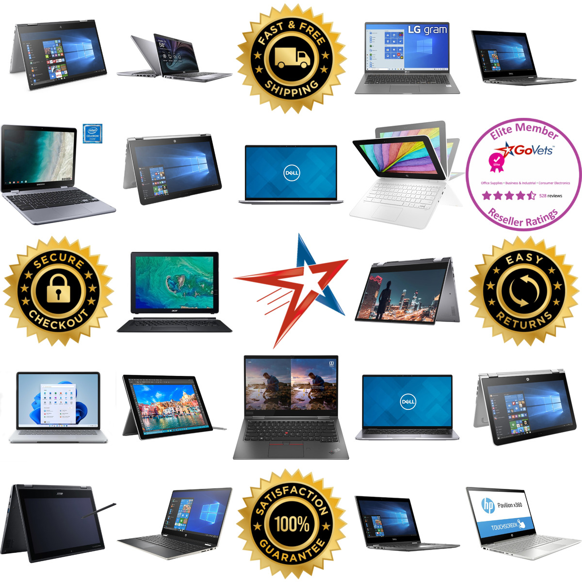 A selection of 2 in 1 Laptops products on GoVets