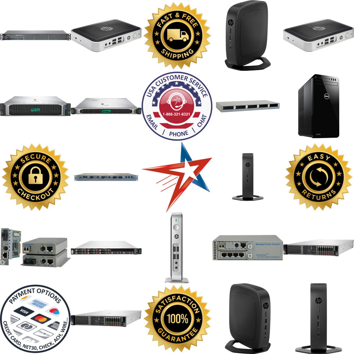 A selection of Servers and Thin Clients products on GoVets