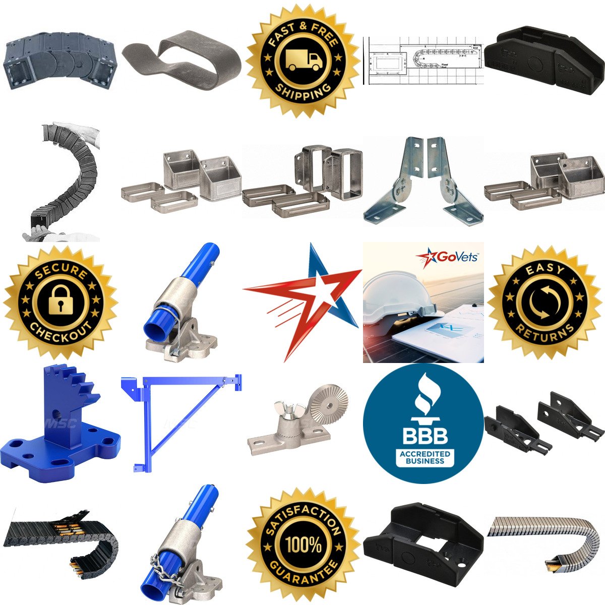 A selection of Cable and Hose Carrier Accessories products on GoVets