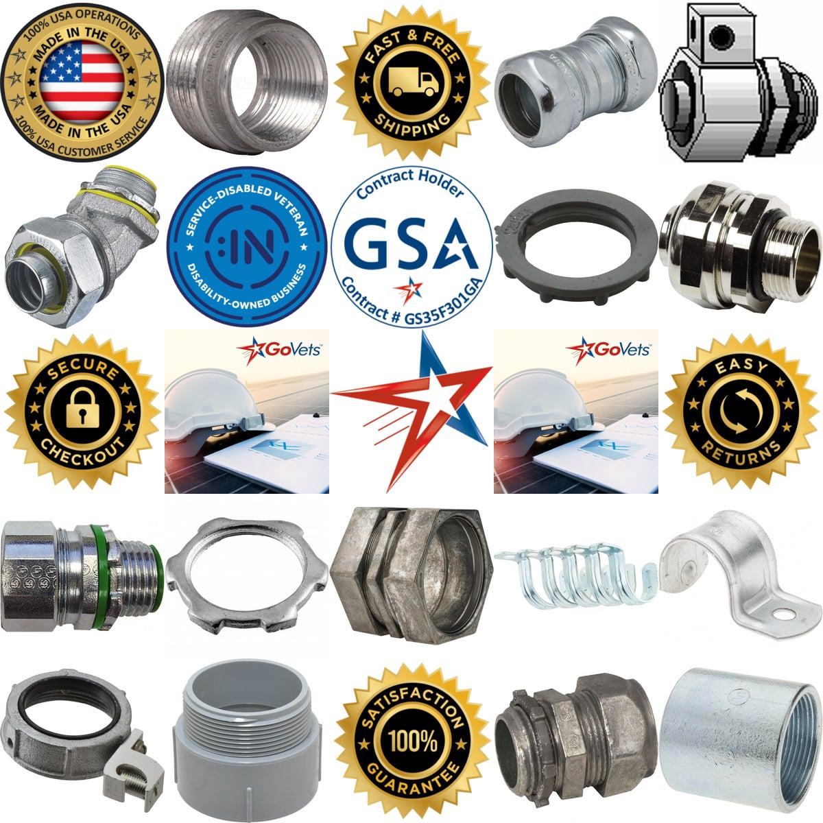 Millions of Products A selection of Conduit Fittings and Accessories products on GoVets