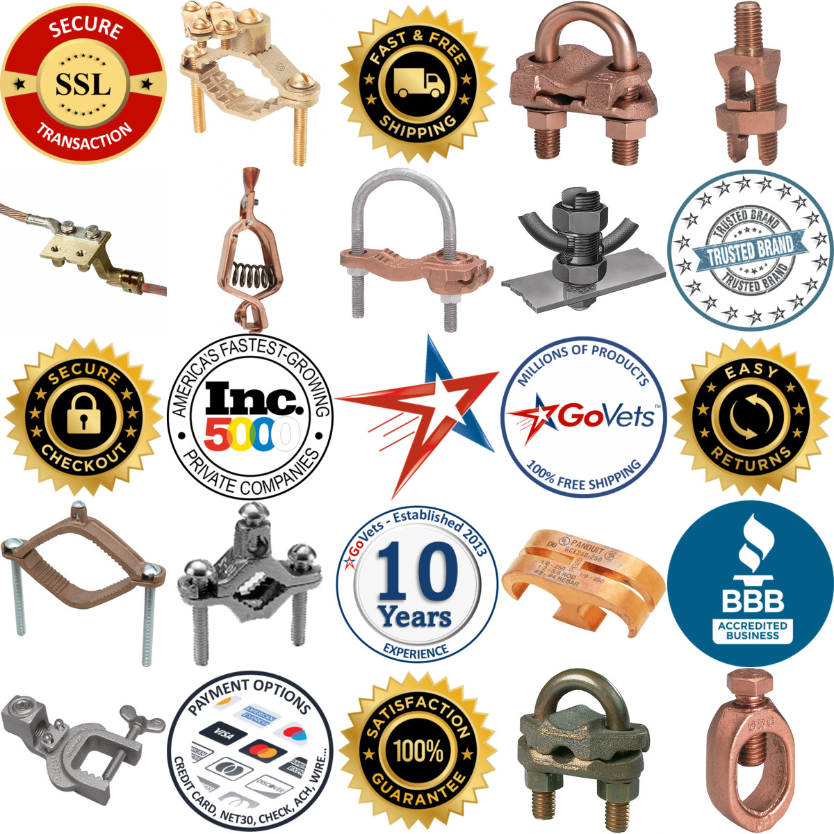 A selection of Grounding Clamps products on GoVets