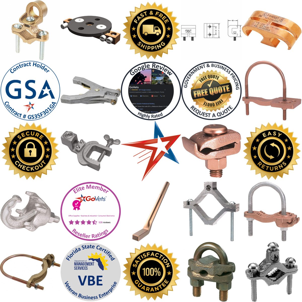 A selection of Conduit Grounding Fittings products on GoVets