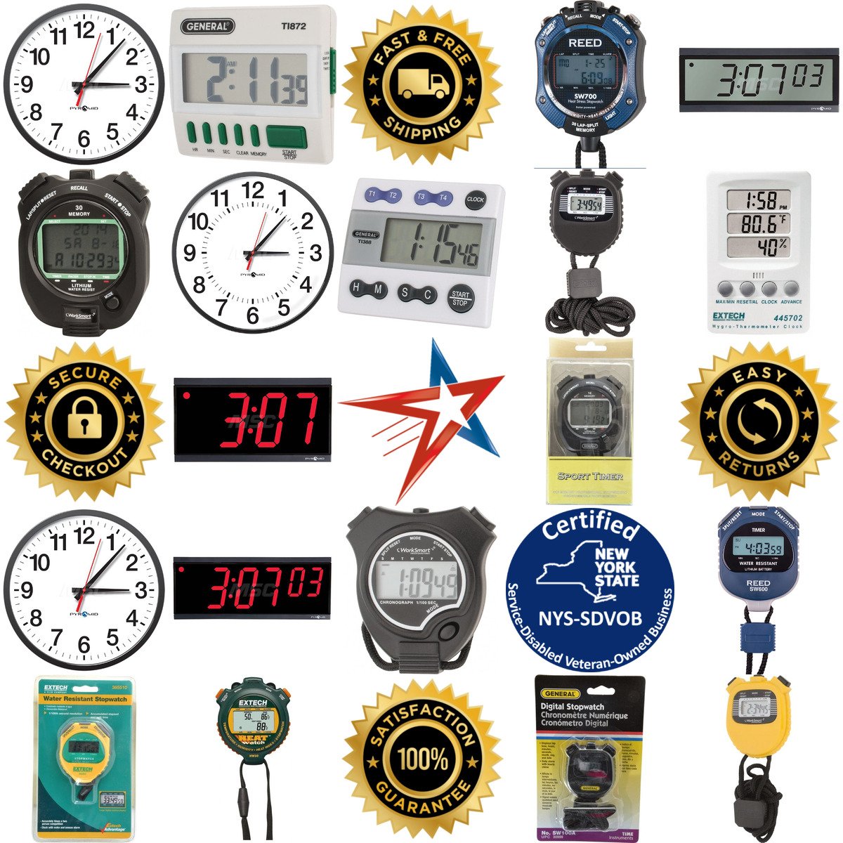 A selection of Clocks Timers and Stopwatches products on GoVets
