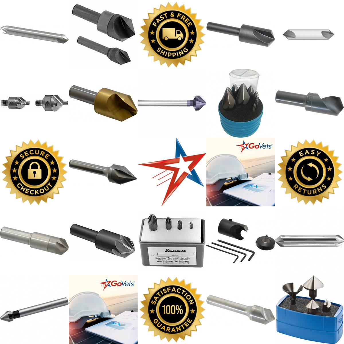 A selection of Countersinks and Sets products on GoVets