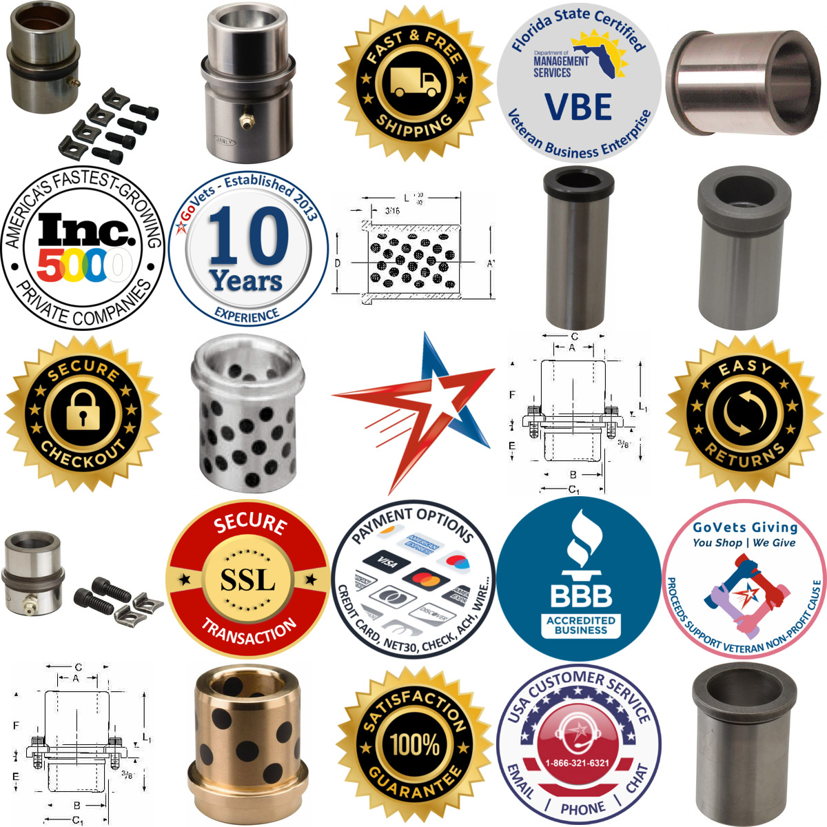 A selection of Die and Mold Shoulder Bushings products on GoVets