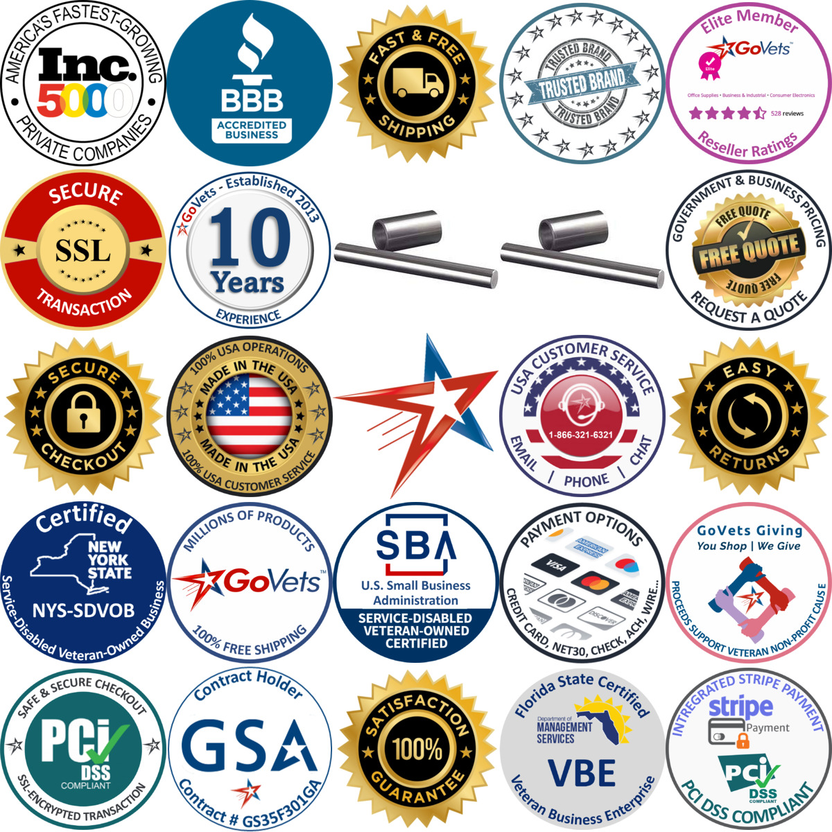 A selection of jt and m products on GoVets