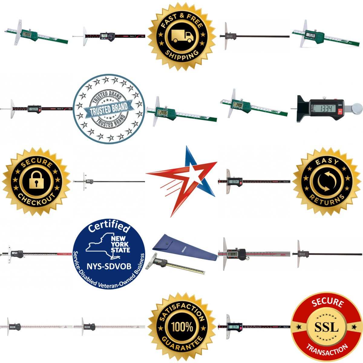 A selection of Electronic Depth Gages products on GoVets