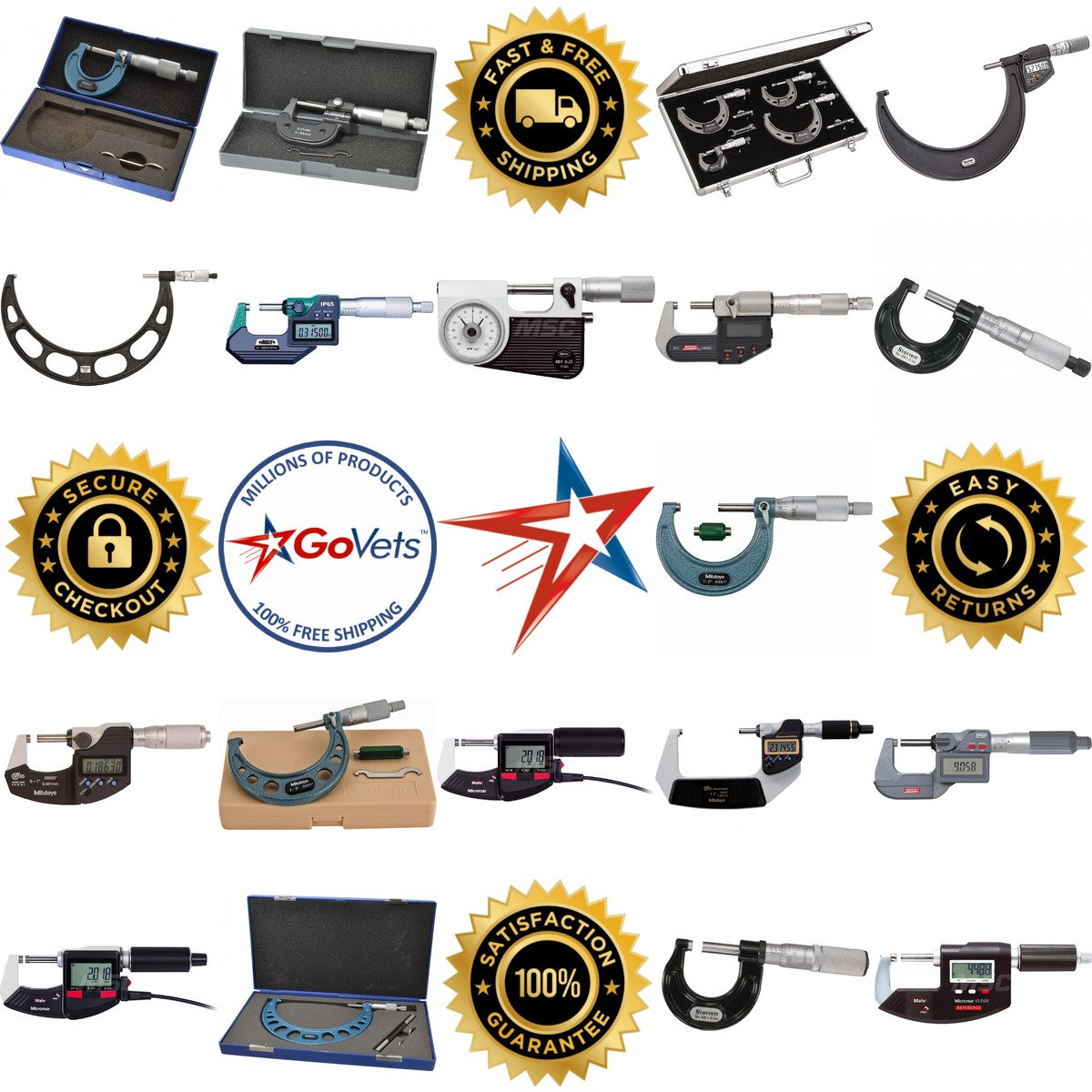 A selection of Outside Micrometers and Sets products on GoVets