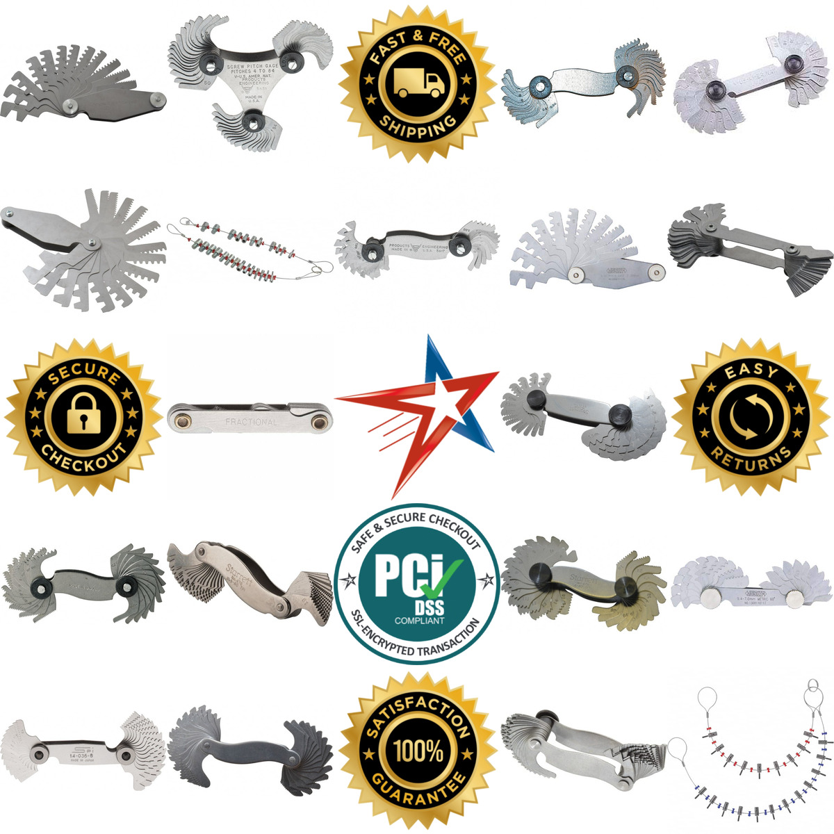 A selection of Screw Pitch Gages products on GoVets