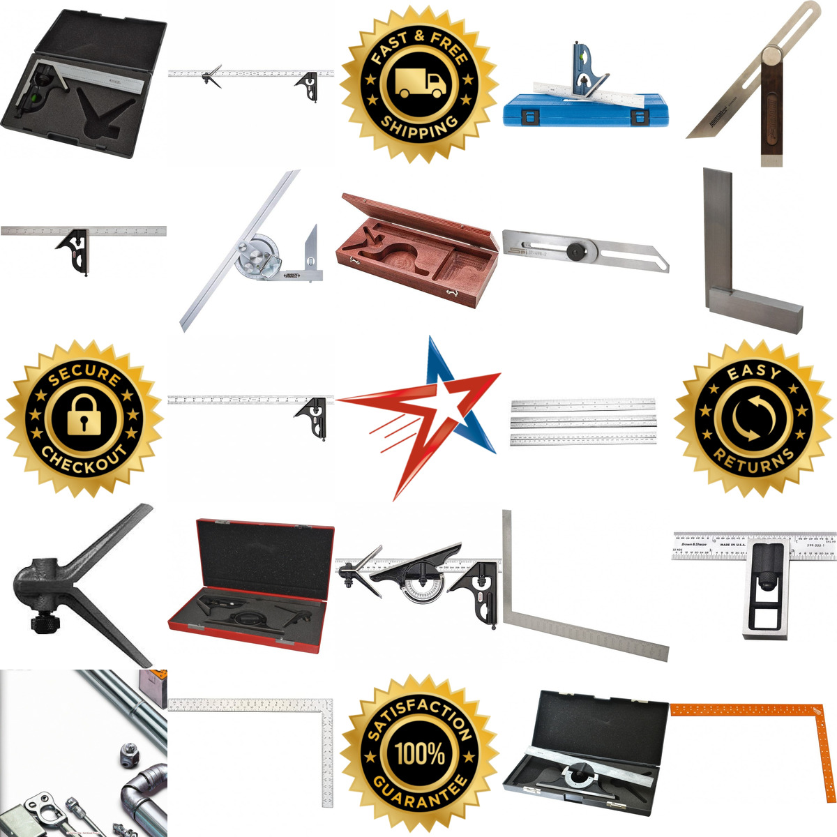 Millions of Products A selection of Squares Combination Squares and Protractors products on GoVets