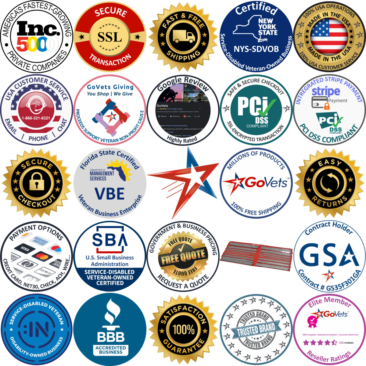 A selection of Value Collection products on GoVets