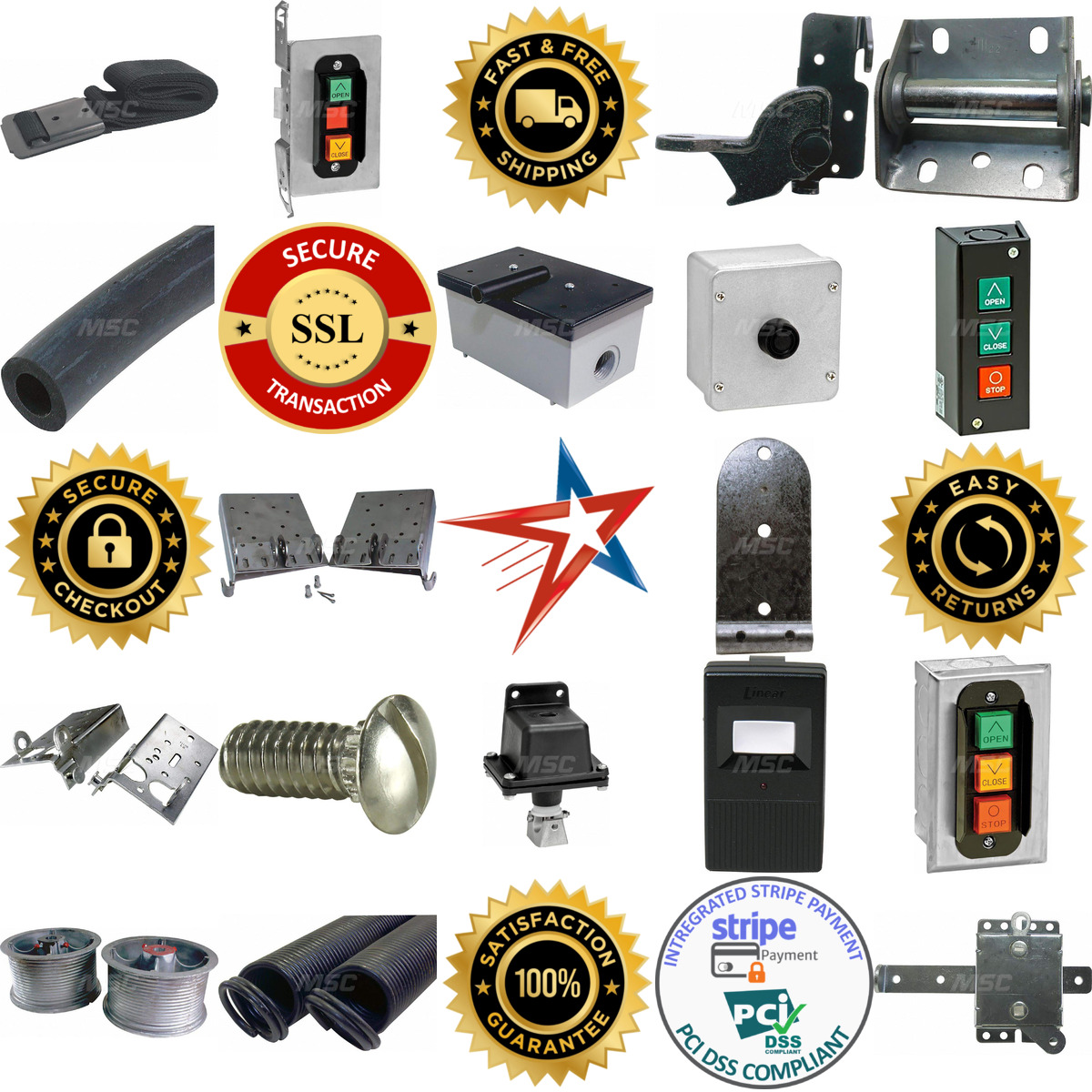 A selection of American Garage Door Supply products on GoVets