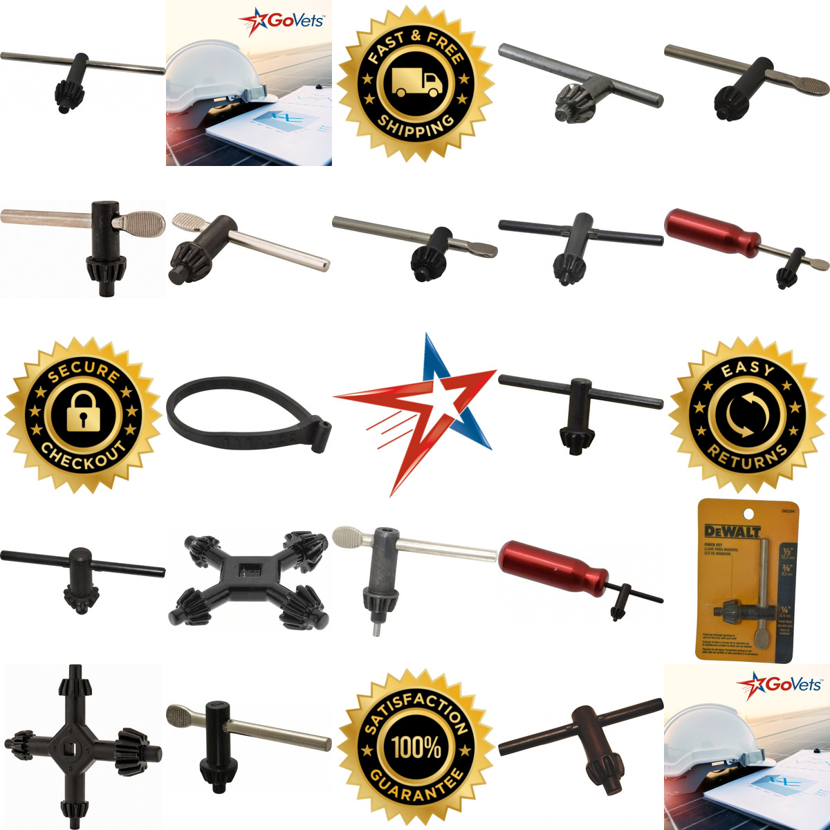 A selection of Drill Chuck Keys and Keyleashes products on GoVets