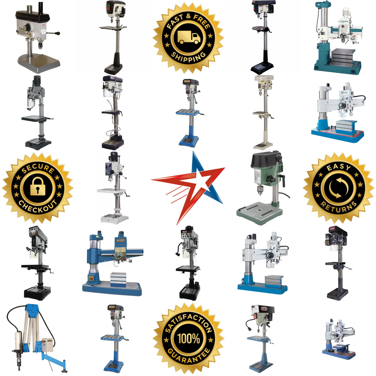A selection of Floor and Bench Drill Presses products on GoVets