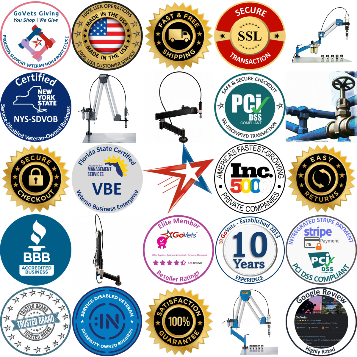 A selection of Tapping Arms products on GoVets