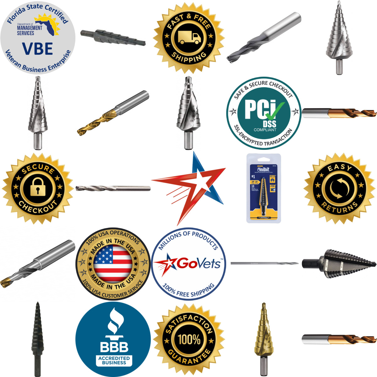 A selection of Step Drill Bits and Subland Step Drill Bits products on GoVets