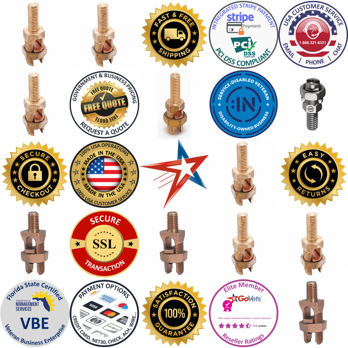 A selection of Split Bolt Wire Connectors products on GoVets
