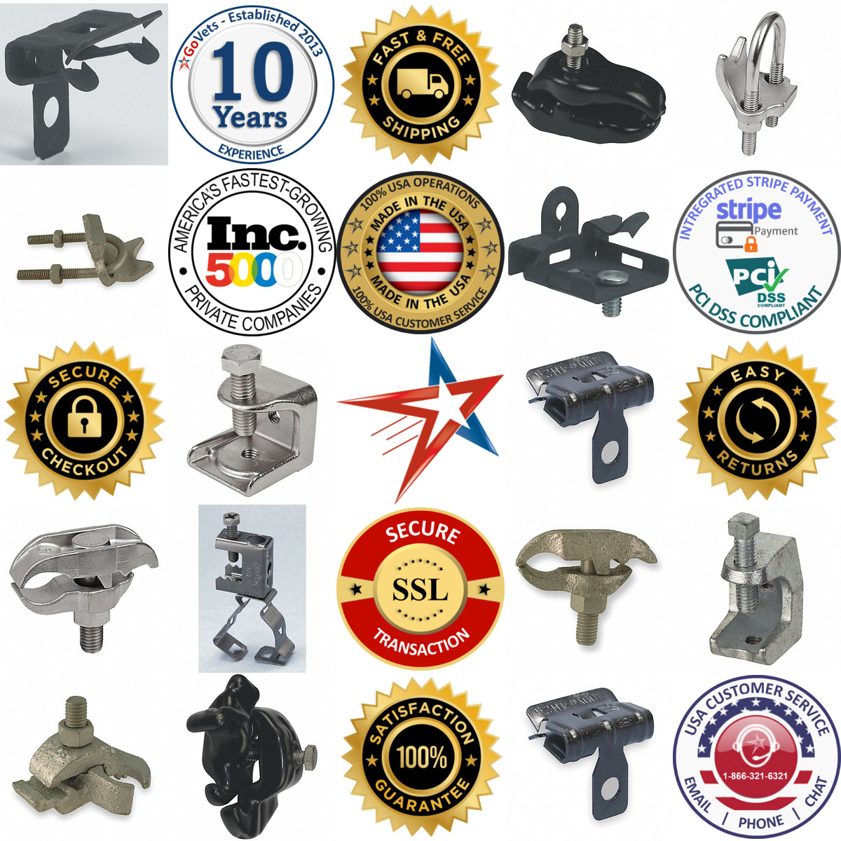 A selection of Beam Clamps products on GoVets