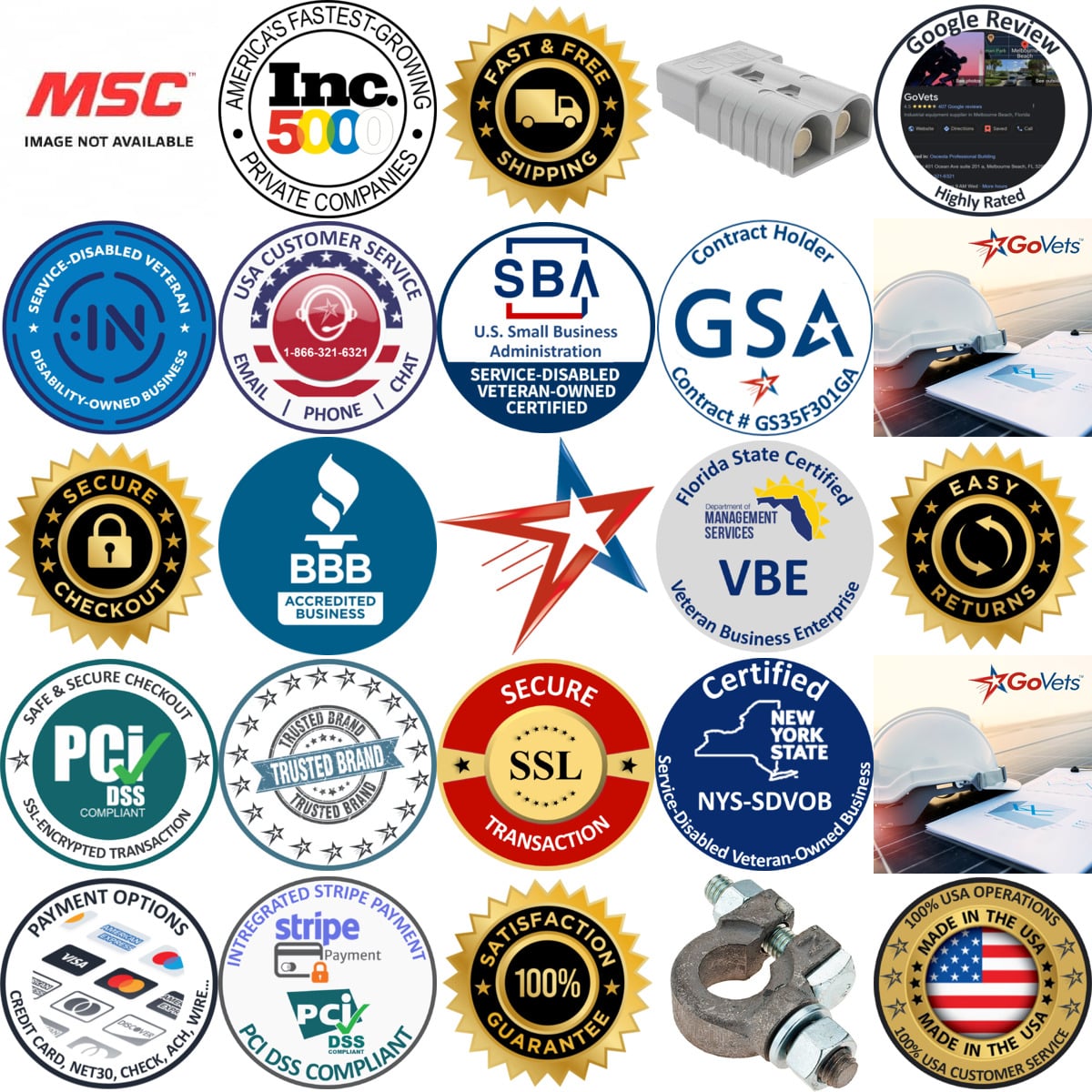 Millions of Products A selection of Battery Connectors products on GoVets